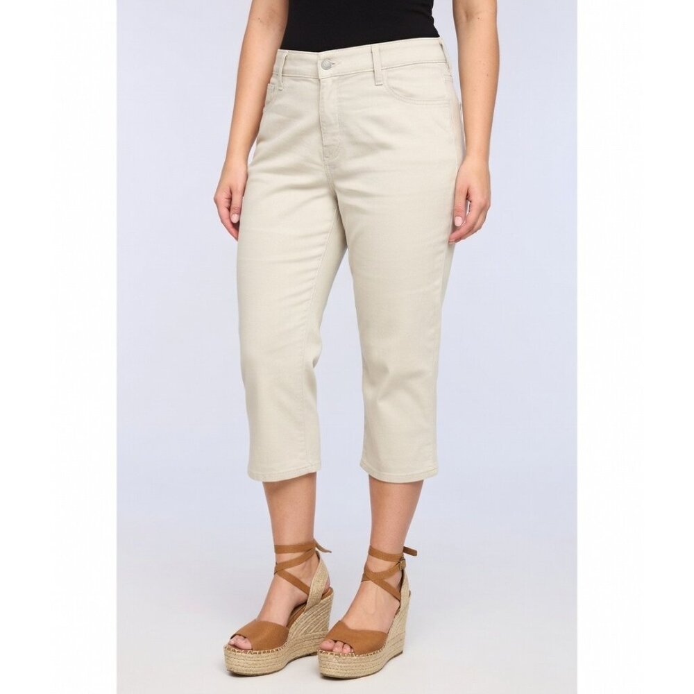 NWT Not Your Daughter's Jeans NYDJ Hayden in Stone Stretch Capri Jeans 22W
